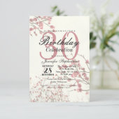 エレガントな白のかわいらしい桜の木 招待状 (スタンド正面)