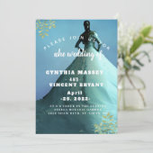 エレガントな白のウェディングドレスの招待状 招待状 (スタンド正面)