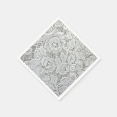 エレガントな白のレース紙ナプキン スタンダードカクテルナプキン (角)