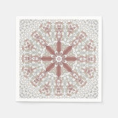 エレガントな白のレース花模様のナプキン スタンダードカクテルナプキン (正面)