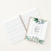 エレガントな白の水彩花  ノートブック (内部)