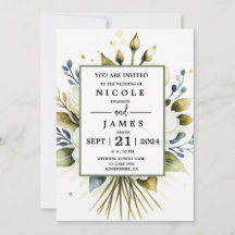 エレガントな白の水彩花