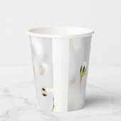 エレガントな白の花柄紙コップ 紙コップ (右)