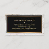 エレガントな白人の大理石|のネイルの美容師 名刺 (裏面)