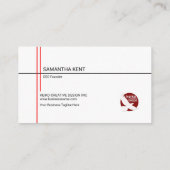 エレガントな白人の明白な女性実業家CEO 名刺 (裏面)