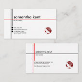 エレガントな白人の明白な女性実業家CEO 名刺 (正面/裏面)