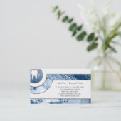 エレガントな白人の歯の歯科医の歯科名刺 予約カード (スタンド正面)