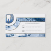 エレガントな白人の歯の歯科医の歯科名刺 予約カード (裏面)