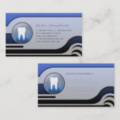 エレガントな白人の歯の歯科医の歯科名刺 予約カード (正面/裏面)