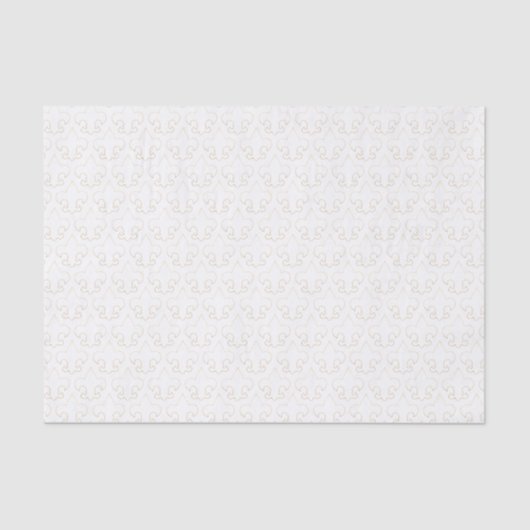 エレガントな白及び金ゴールドの（紋章の）フラ・ダ・リのティッシュペーパー 薄葉紙 (正面)