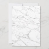 エレガントな白大理石の石の結婚式の招待状 招待状 (裏面)