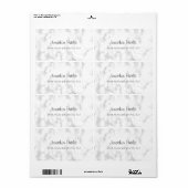 エレガントな白大理石スクリプト ラグジュアリー トレンディー シッピング ラベル (フルシート)