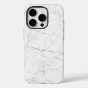 エレガントな白大理石 iPhone 16 PROケース
