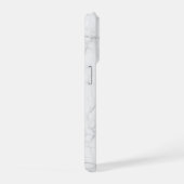 エレガントな白大理石 iPhoneケース (右側面)