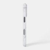 エレガントな白大理石 iPhoneケース (右側面)