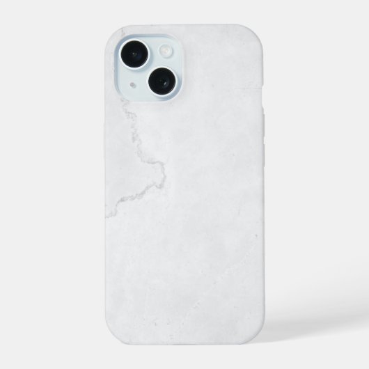 エレガントな白大理石 iPhone 15ケース (裏面)