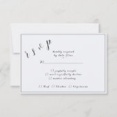 エレガントな白樺の木々 出欠カード (裏面)