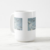 エレガントな白鳥のマグ コーヒーマグカップ (正面左)