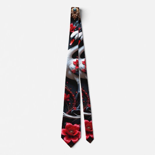 エレガントな白鳥の結婚式コレクション ネクタイ (正面)