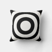 エレガントな白黒の円-枕を回して下さい クッション (裏面)