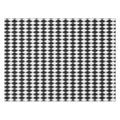 エレガントな白黒アーガイル柄のなパターン テーブルクロス (正面(横))