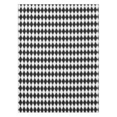 エレガントな白黒アーガイル柄のなパターン テーブルクロス (正面)