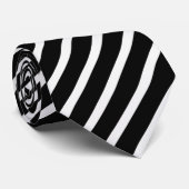 エレガントな白黒ストライプのなタイは、縞で飾ります ネクタイ (ロール)