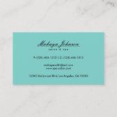 エレガントな白黒ダマスク織のサロンおよびスパ 名刺 (裏面)