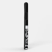 エレガントな白黒ダマスク織 Case-Mate iPhoneケース (裏面/右)