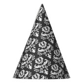 エレガントな白黒ハローウィンパーティの帽子 パーティーハット (左)