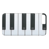 エレガントな白黒ピアノ鍵パターン Case-Mate iPhoneケース (裏面(横))