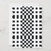 エレガントな白黒モダン セーブザデート (裏面)