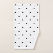 エレガントな白黒幾何学的なパターン|三角形 バスタオルセット (ハンドタオル)