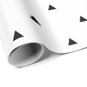 エレガントな白黒幾何学的なパターン|三角形 ラッピングペーパー (ロールコーナー)