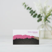 エレガントな白黒真珠のメーキャップアーティスト 名刺 (スタンド正面)