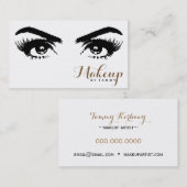エレガントな目は専門のメーキャップアーティストの上で閉まります 名刺 (正面/裏面)