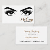 エレガントな目は専門のメーキャップアーティストの上で閉まります 名刺 (正面/裏面)