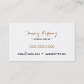 エレガントな目は専門のメーキャップアーティストの上で閉まります 名刺 (裏面)