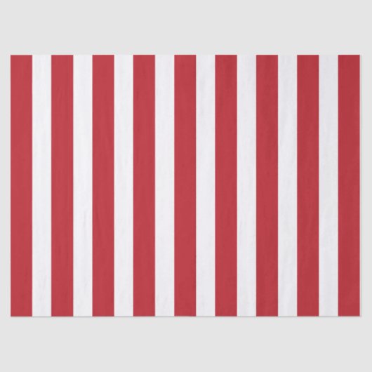 エレガントな真っ赤と白のストライプ柄 薄葉紙 (正面)
