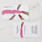 エレガントな真珠のメーキャップアーティスト 名刺 (正面/裏面)