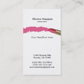 エレガントな真珠のメーキャップアーティスト 名刺 (裏面)