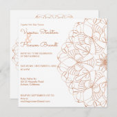 エレガントな真鍮マンダラ結婚式招待状 招待状 (正面/裏面)