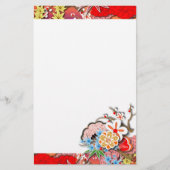エレガントな着物-日本人のデザインの文房具 便箋 (正面)