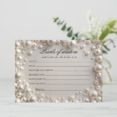エレガントな知恵の真珠カード 招待状 (スタンド正面)