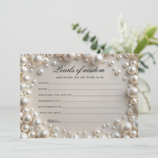 エレガントな知恵の真珠カード 招待状 (スタンド正面)