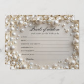 エレガントな知恵の真珠カード 招待状 (正面/裏面)