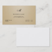 エレガントな砂およびモノグラム 名刺 (正面/裏面)