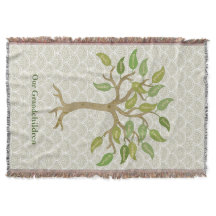 エレガントな祖父母21の葉の木のブランケット