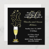 エレガントな祭りのような結婚記念日招待状 招待状 (正面/裏面)