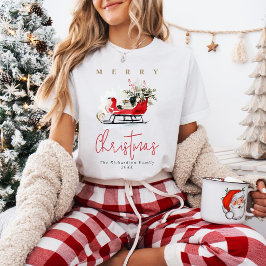 エレガントな祭りの水彩クリスマスソリのカスタムデザイン Tシャツ
